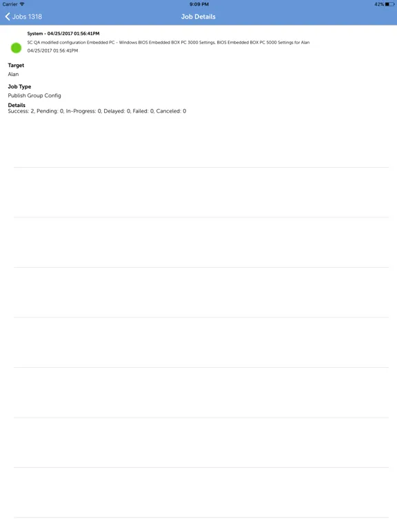Zrzuty ekranu Dell Wyse Management Suite iPad 